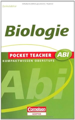 Bild des Verkufers fr Pocket Teacher Abi - Sekundarstufe II: Biologie zum Verkauf von Antiquariat Buchhandel Daniel Viertel
