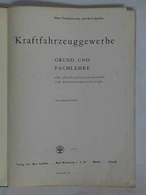 Seller image for Kraftfahrzeuggewerbe Grund- und Fachlehre fr Kraftfahrzeugmechaniker und Kraftfahrzeugschlosser for sale by Celler Versandantiquariat