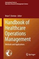 Imagen del vendedor de Handbook of Healthcare Operations Management a la venta por moluna