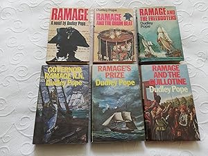 Image du vendeur pour Complete set of all 24 Dudley Pope seafaring novels (Ramage 18; Yorke series 1 (Convoy and Decoy) and series 2 (Buccaneer; Admiral; Galleon; Corsair) mis en vente par M&B Books