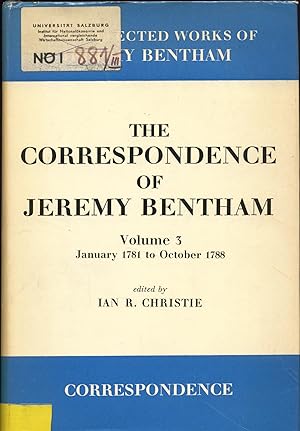 Immagine del venditore per The Correspondence of Jeremy Bentham Volume 3: January 1781 to October 1788 venduto da avelibro OHG