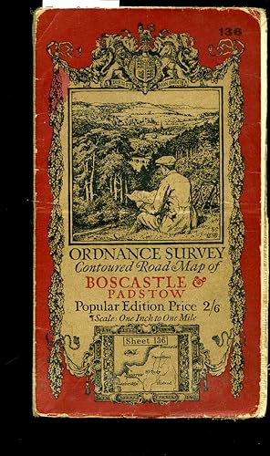 Bild des Verkufers fr Ordnance Survey Contoured Road Map [One Inch to One Mile Popular Edition] Boscastle and Padstow | Sheet 136 zum Verkauf von Little Stour Books PBFA Member