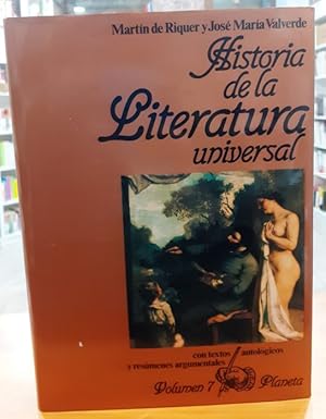 Imagen del vendedor de Historia de la literatura universal con textos antolgicos y resmenes argumentales 7 Romanticismo y realismo a la venta por Paraso Lector