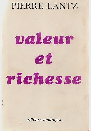 Valeur et richesse