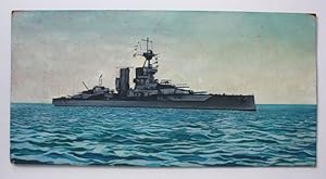 Original oil painting of battleship HMS Iron Duke