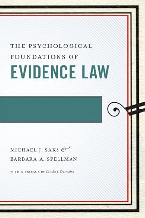 Bild des Verkufers fr Psychological Foundations of Evidence Law zum Verkauf von GreatBookPricesUK