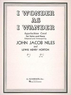 Bild des Verkufers fr I Wonder as I Wander by Niles, John Jacob [Sheet music ] zum Verkauf von booksXpress