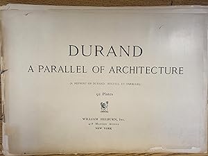 Durand a Parallel of Architecture portfolio fo 92 prints Receiul et Parallel