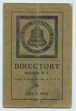 Bild des Verkufers fr Bell Telephone Directory, Medina, N.Y., 1904 zum Verkauf von Attic Books (ABAC, ILAB)