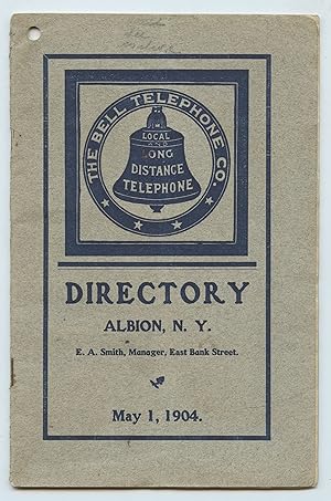 Bild des Verkufers fr Bell Telephone Directory, Albion, N.Y., 1904 zum Verkauf von Attic Books (ABAC, ILAB)