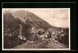 Imagen del vendedor de Postcard Ventnor, Railway Station Approach and St. Boniface Downs a la venta por Bartko-Reher