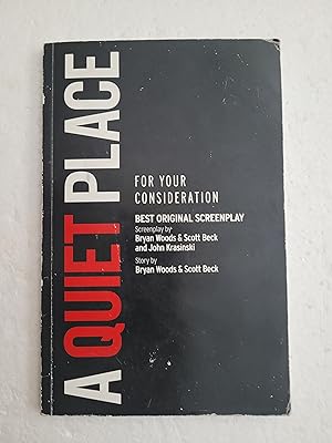 Imagen del vendedor de A QUIET PLACE - For Your Consideration: Best Original Screenplay a la venta por Karl Theis