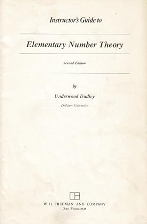 Instructor's guide to elementary number theory