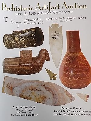 Image du vendeur pour Prehistoric Artifact Auction : June 16, 2018 ; Shelbyville, Indiana (Catalog) mis en vente par Weekly Reader