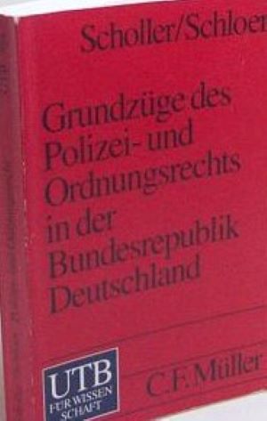 Seller image for Grundzge des Polizeirechts und Ordnungsrechts der Bundesrepublik Deutschland for sale by Gabis Bcherlager