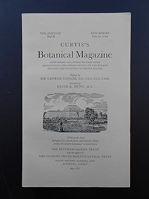 Bild des Verkufers fr Curtis's Botanical Magazine. Containing Coloured Figures with Descriptions and Observations on the Botany, History and Culture of Choice Plants. Vol. CLXXVIII Part II / New Series / May 1971. zum Verkauf von J. R. Young