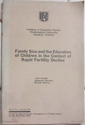 Bild des Verkufers fr Family Size and the Education of Children in the Context of Rapid Fertility Decline zum Verkauf von SEATE BOOKS
