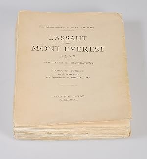 Imagen del vendedor de L'assaut du Mont Everest 1922. Avec Cartes et Illustrations a la venta por Librairie Alain Pons