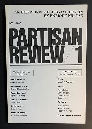 Image du vendeur pour Partisan Review, Volume 50, Number 1 (L; #1 1983) mis en vente par Philip Smith, Bookseller