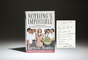 Bild des Verkufers fr Nothing's Impossible; Leadership Lessons from Inside and Outside the Classroom zum Verkauf von The First Edition Rare Books, LLC