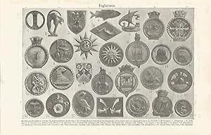 Imagen del vendedor de LAMINA ESPASA 30393: Emblemas de buques de Inglaterra a la venta por EL BOLETIN