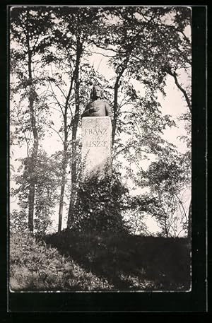 Bild des Verkufers fr Ansichtskarte Drnstein, Franz Liszt-Denkmal mit Bumen zum Verkauf von Bartko-Reher