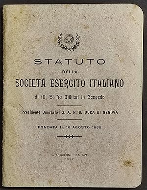 Statuto della Società Esercito Italiano Militari in Congedo - 1922