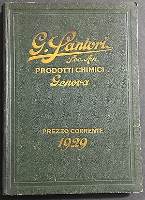 G. Santori - Catalogo Prodotti Chimici Genova - 1929