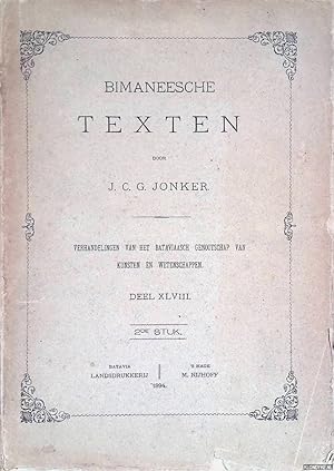 Seller image for Bimaneesche texten for sale by Klondyke