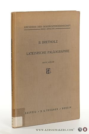 Bild des Verkufers fr Lateinische Palographie. Dritte Auflage. zum Verkauf von Emile Kerssemakers ILAB
