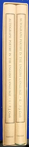 Imagen del vendedor de Autograph Poetry in the English Language : Facsimiles of Original Manuscripts from the Fourteenth to the Twentieth Century. [ 2 vols, complete set ] a la venta por Wykeham Books