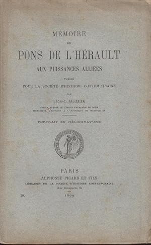 Image du vendeur pour Mmoire de Pons de l'Hrault aux puissances allies mis en vente par PRISCA