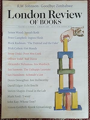 Bild des Verkufers fr London Review Of Books 4 March 1999 zum Verkauf von Shore Books