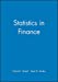 Immagine del venditore per Statistics in Finance [Hardcover ] venduto da booksXpress