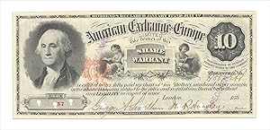 Circa 1880s American Exchange in Europe Share Warrant, $10/1 Share, Specimen
