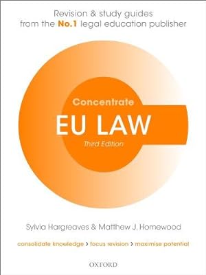 Immagine del venditore per EU Law Concentrate: Law Revision and Study Guide venduto da WeBuyBooks