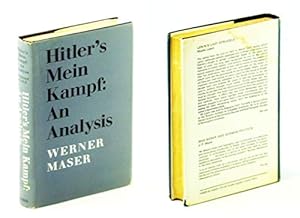 Imagen del vendedor de Hitler's Mein Kampf: An Analysis. a la venta por WeBuyBooks