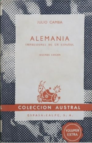 Imagen del vendedor de Alemania Impresiones de un espaol a la venta por Librera Alonso Quijano
