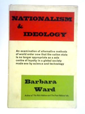 Imagen del vendedor de Nationalism and Ideology: The Plaunt Lectures, Carleton University, Ottawa a la venta por World of Rare Books
