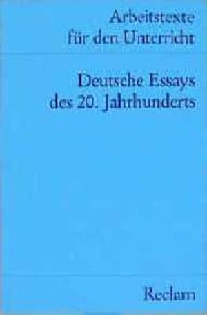 Seller image for Deutsche Essays des 20. Jahrhunderts for sale by Versandantiquariat Felix Mcke