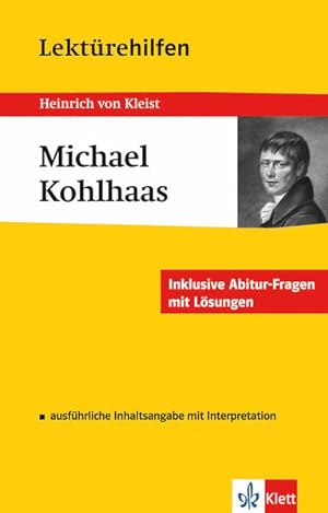Seller image for Lektrehilfen Michael Kohlhaas. Ausfhrliche Inhaltsangabe und Interpretation for sale by Versandantiquariat Felix Mcke