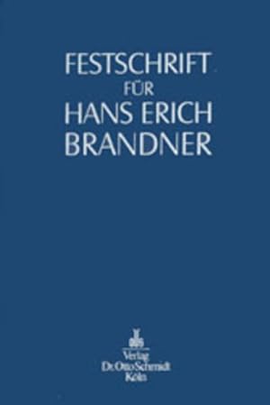 Immagine del venditore per Festschrift fr Hans Erich Brandner: Zum 70. Geburtstag venduto da Studibuch