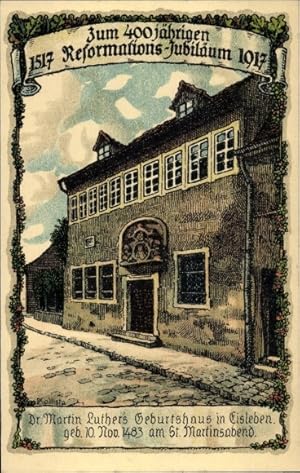 Künstler Litho Kallista, Lutherstadt Eisleben, Dr. Martin Luthers Geburtshaus, 400 Jahre Reformation