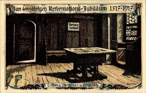Künstler Litho Kallista, Wittenberg, Luthers Wohnstube, Reformations Jubiläum 1917