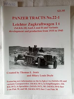 Bild des Verkufers fr Panzer Tracts No.22-1 - Leichter Zugkraftwagen 1 t : zum Verkauf von Versand-Antiquariat Konrad von Agris e.K.