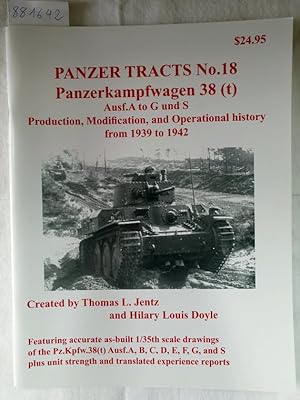 Bild des Verkufers fr Panzer Tracts No.18 - Panzerkampfwagen 38 (t) : zum Verkauf von Versand-Antiquariat Konrad von Agris e.K.