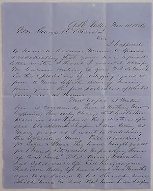 Adkison, Lewis D. (1816-1903). Original Autograph Letter Signed by the Owner of the General Store...