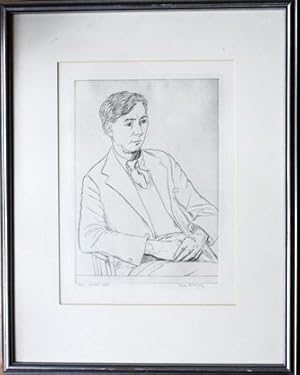 Original etching 'Portrait of Herbert Read'