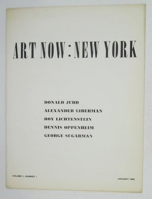 Imagen del vendedor de Art Now: New York Volume 1, Number 1 January 1969 a la venta por Ivy Ridge Books/Scott Cranin