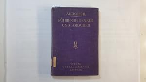 Imagen del vendedor de Fhrende Denker und Forscher a la venta por Gebrauchtbcherlogistik  H.J. Lauterbach
